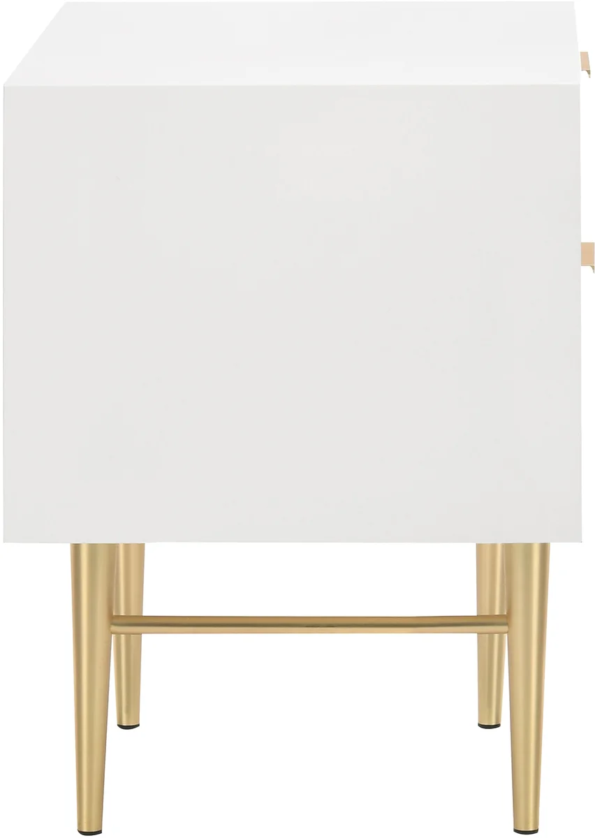 Modernist - Night Stand - White & Gold