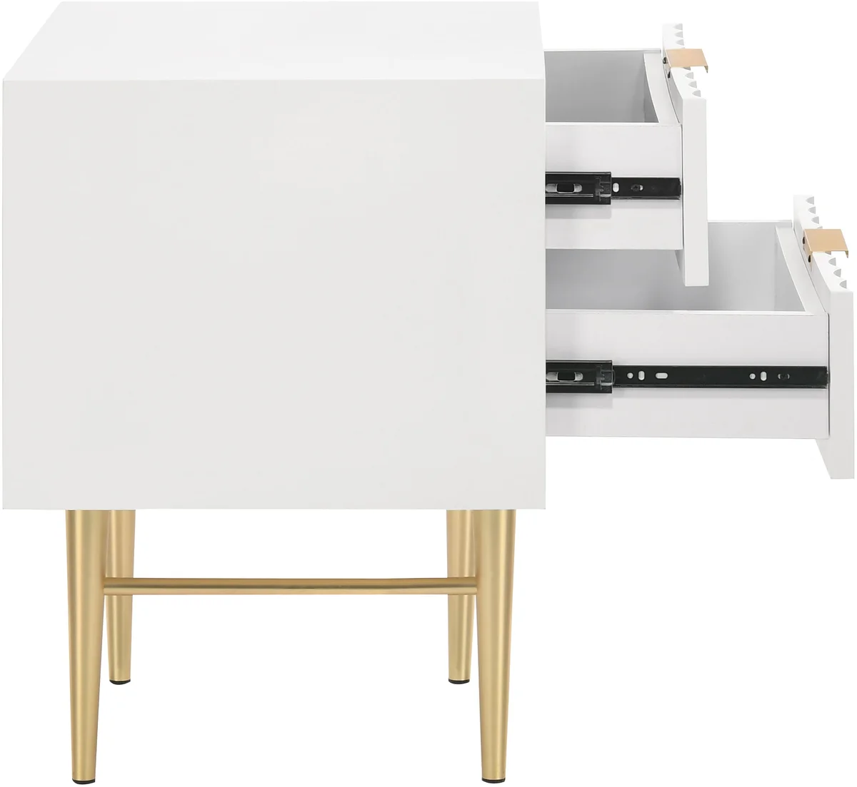 Modernist - Night Stand - White & Gold