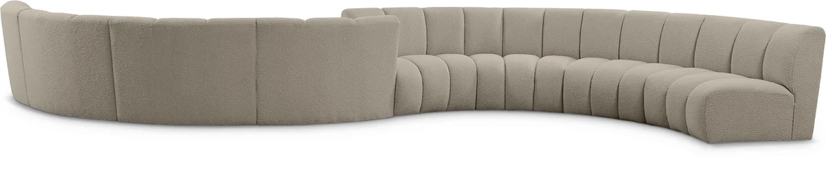 Infinity - 8 Piece Modular Sectional - Light Brown - Fabric