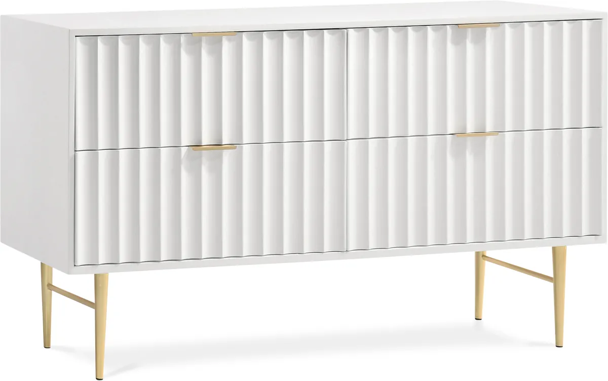 Modernist - Dresser - White & Gold