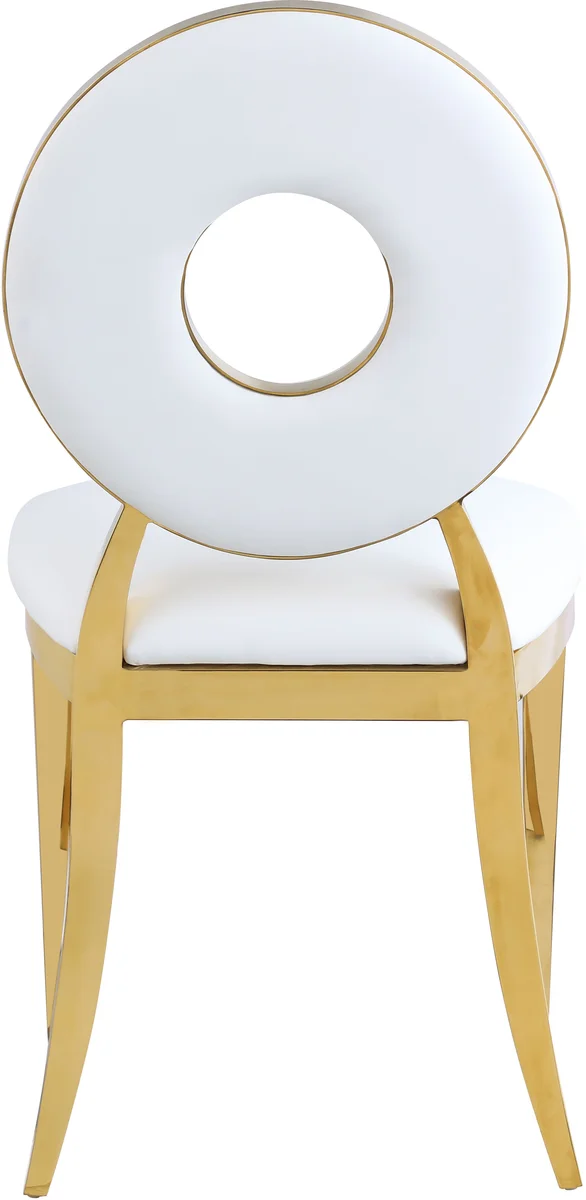 Carousel - Dining Chair (Set of 2) - White - Faux Leather - View 2