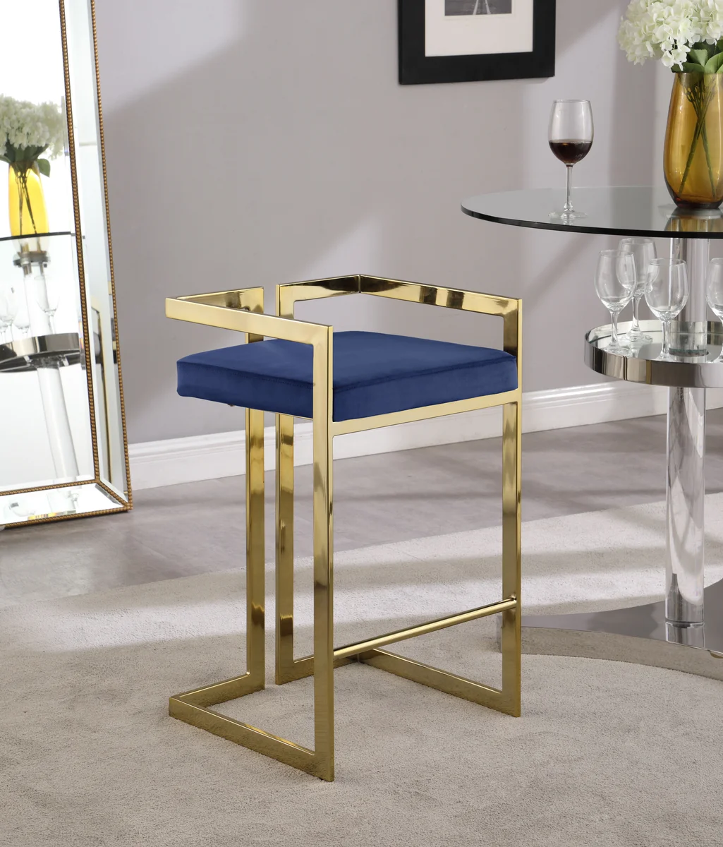 Ezra - Stool (Set of 2) - Navy