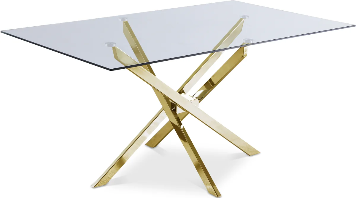 Xander - Dining Table - Fabric - Gold