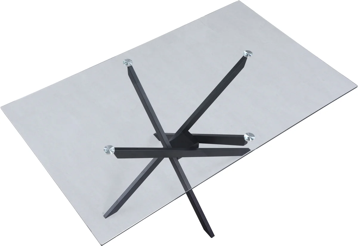 Xander - Dining Table - Matte Black - Metal