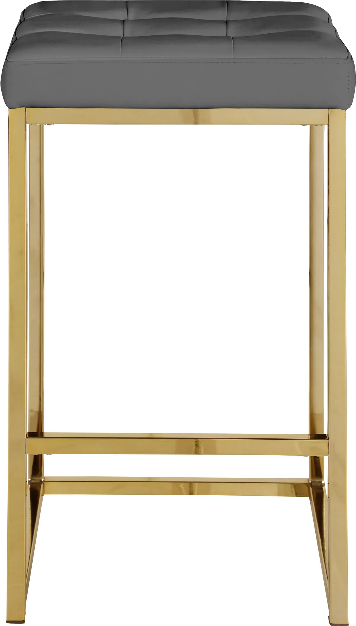 Nicola - Stool With Gold Base (Set of 2) - Gray