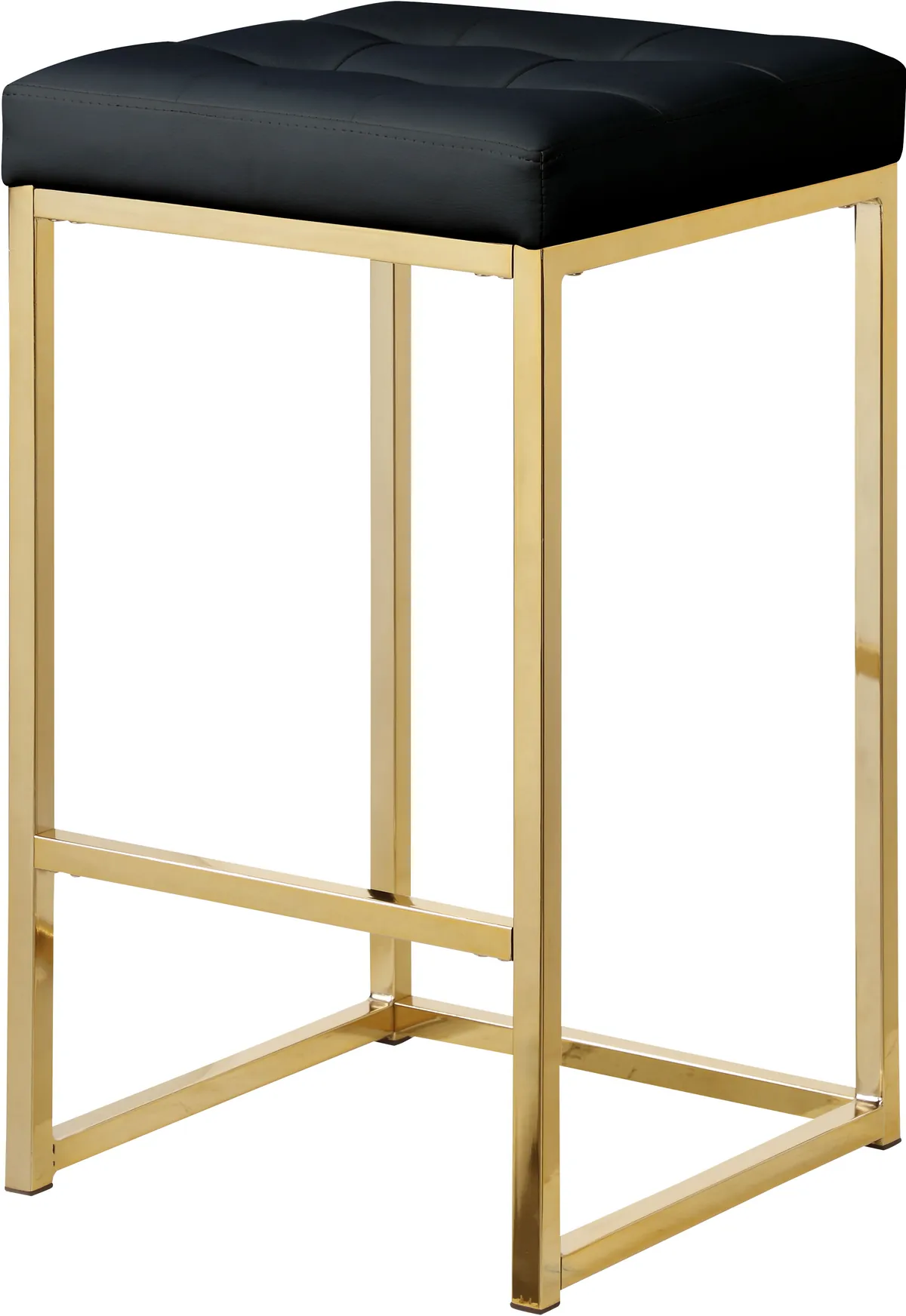 Nicola - Stool With Gold Base (Set of 2) - Black