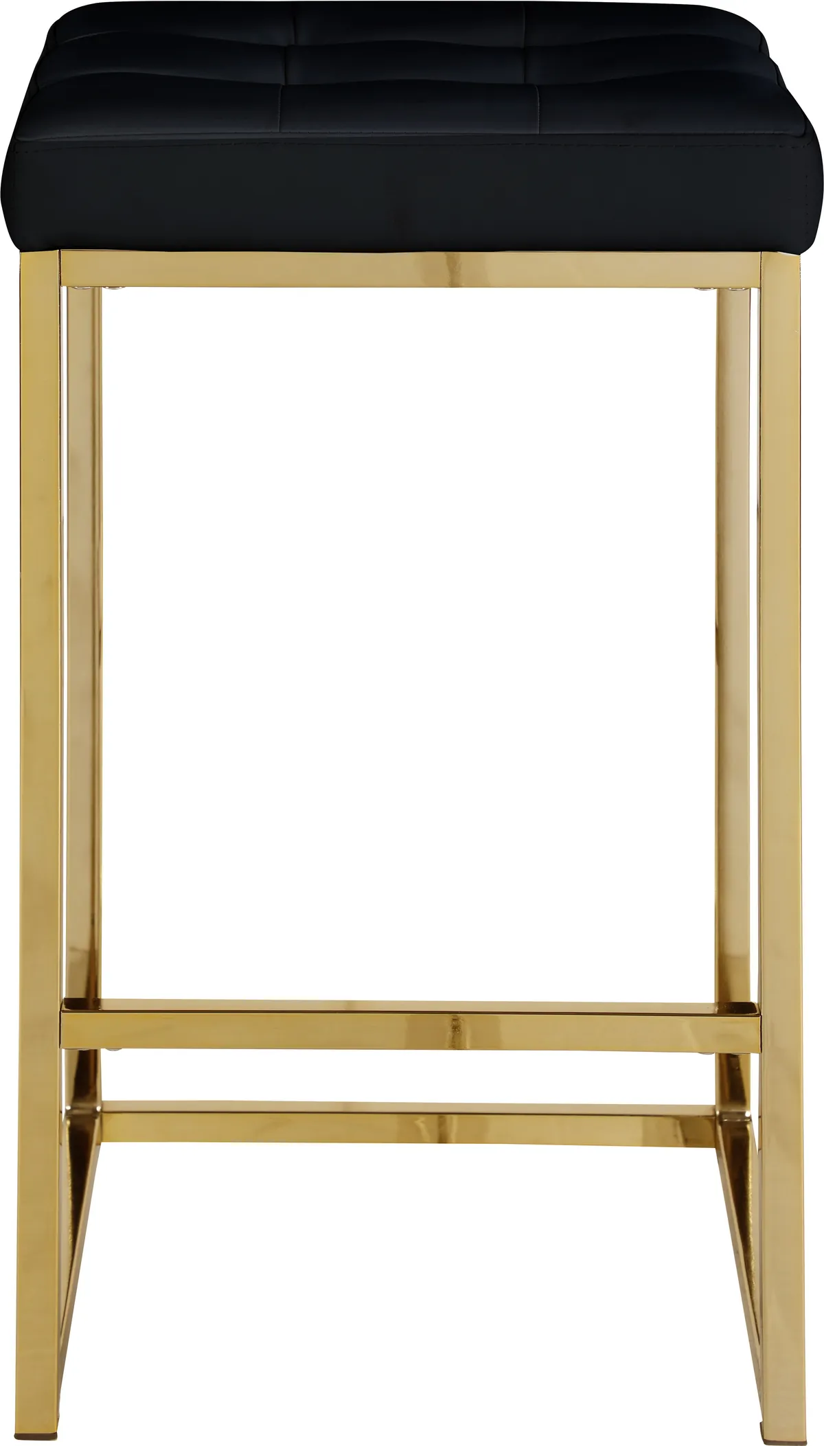 Nicola - Stool With Gold Base (Set of 2) - Black