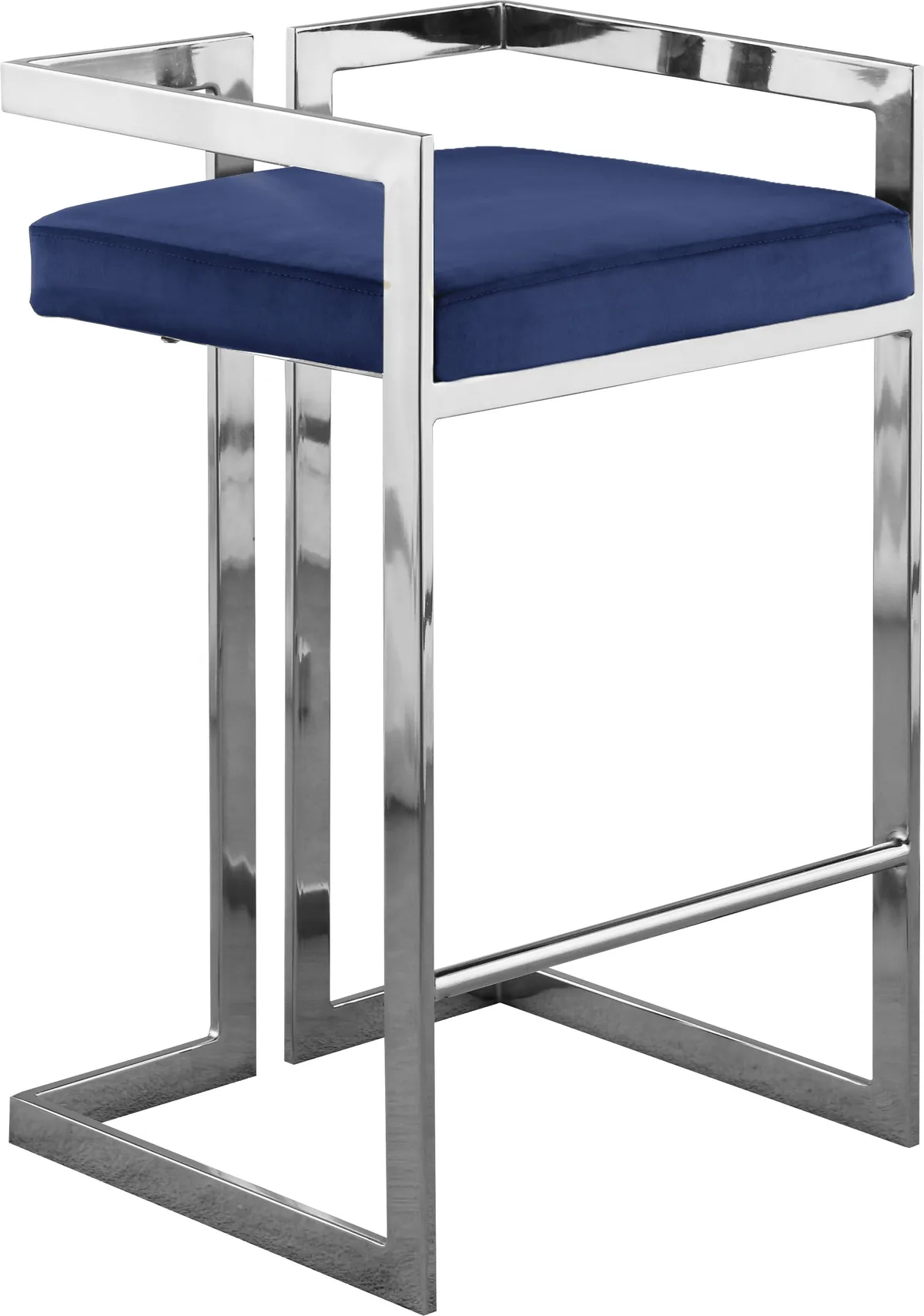 Ezra - Stool (Set of 2) - Navy - Fabric