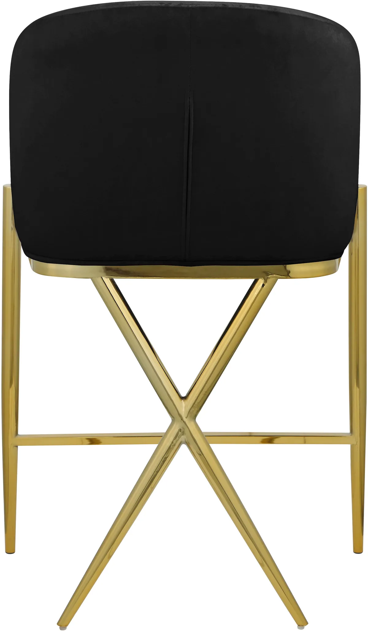 Xavier - Counter Stool - Black - Fabric - View 2