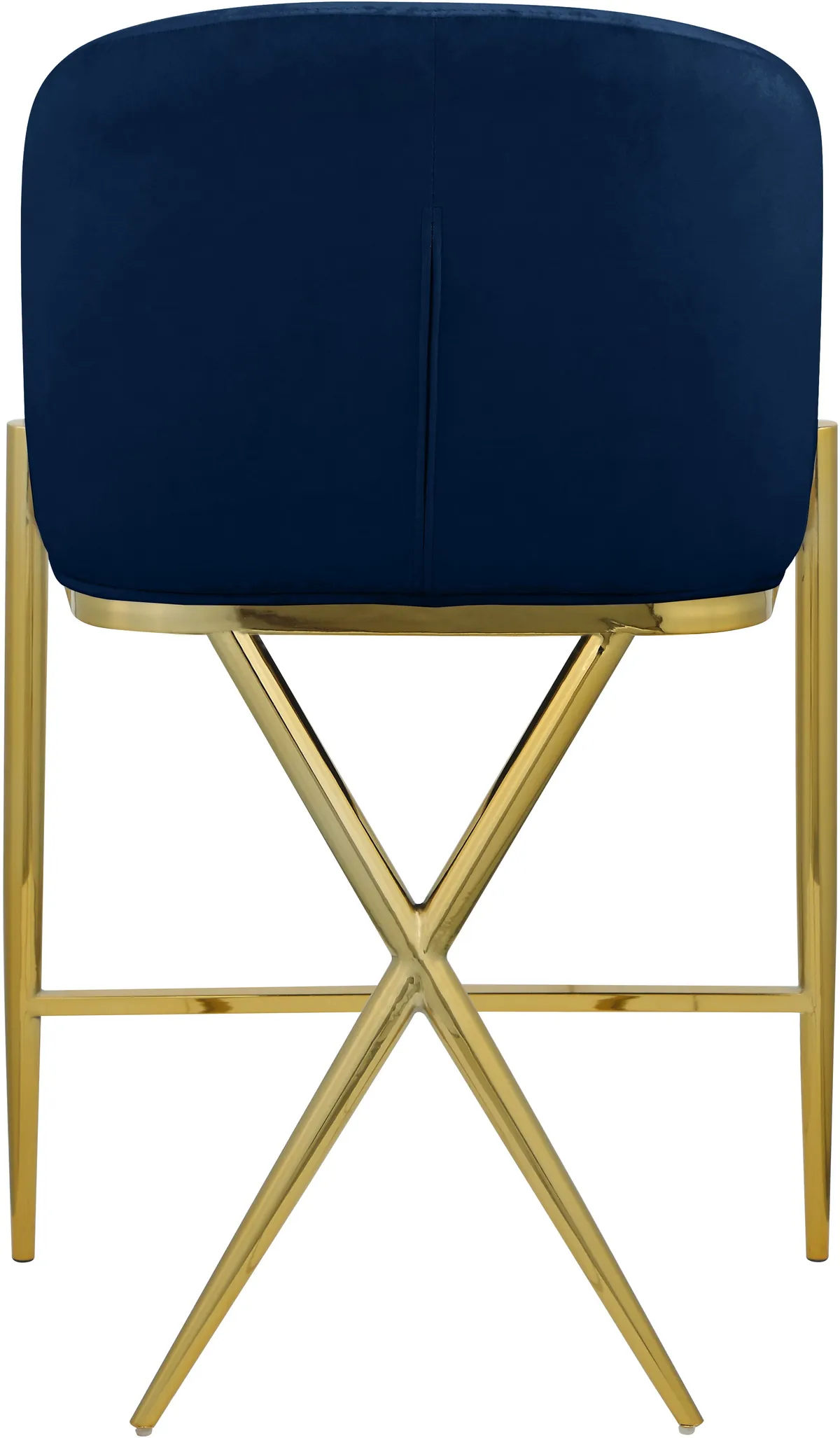 Xavier - Counter Stool - Navy - Fabric - View 2