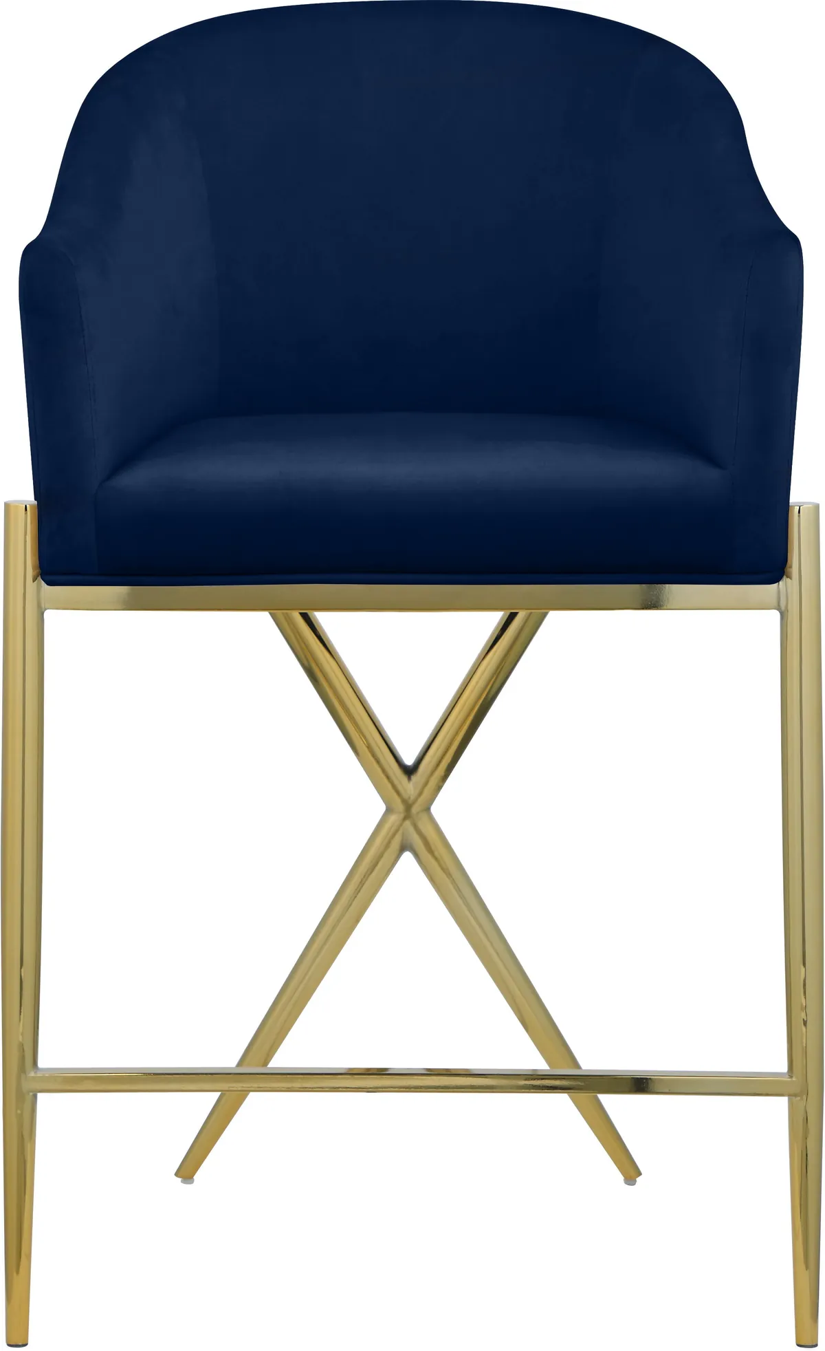 Xavier - Counter Stool - Navy - Fabric