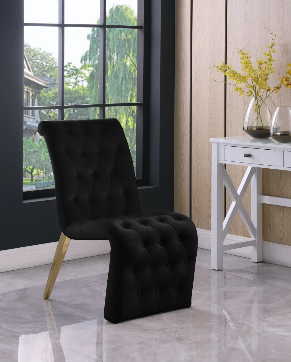 Curve - Dining Chair (Set of 2) - Black - View 2