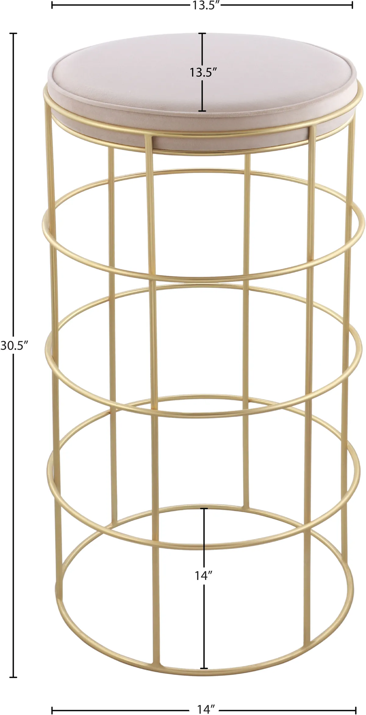 Rebar - Bar Stool - Cream