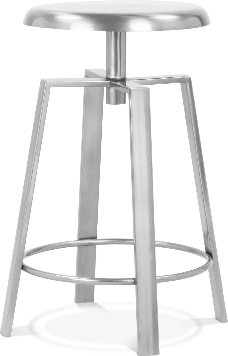 Lang - Counter Bar Stool - Silver