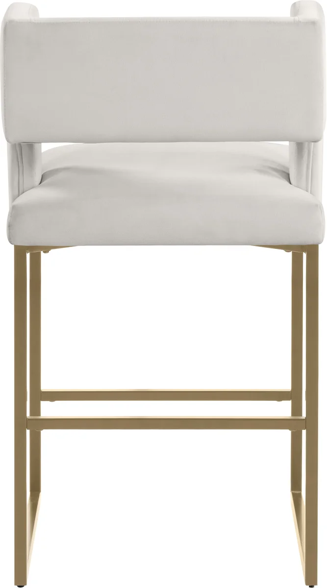 Caleb - Counter Stool (Set of 2) - Cream - Fabric