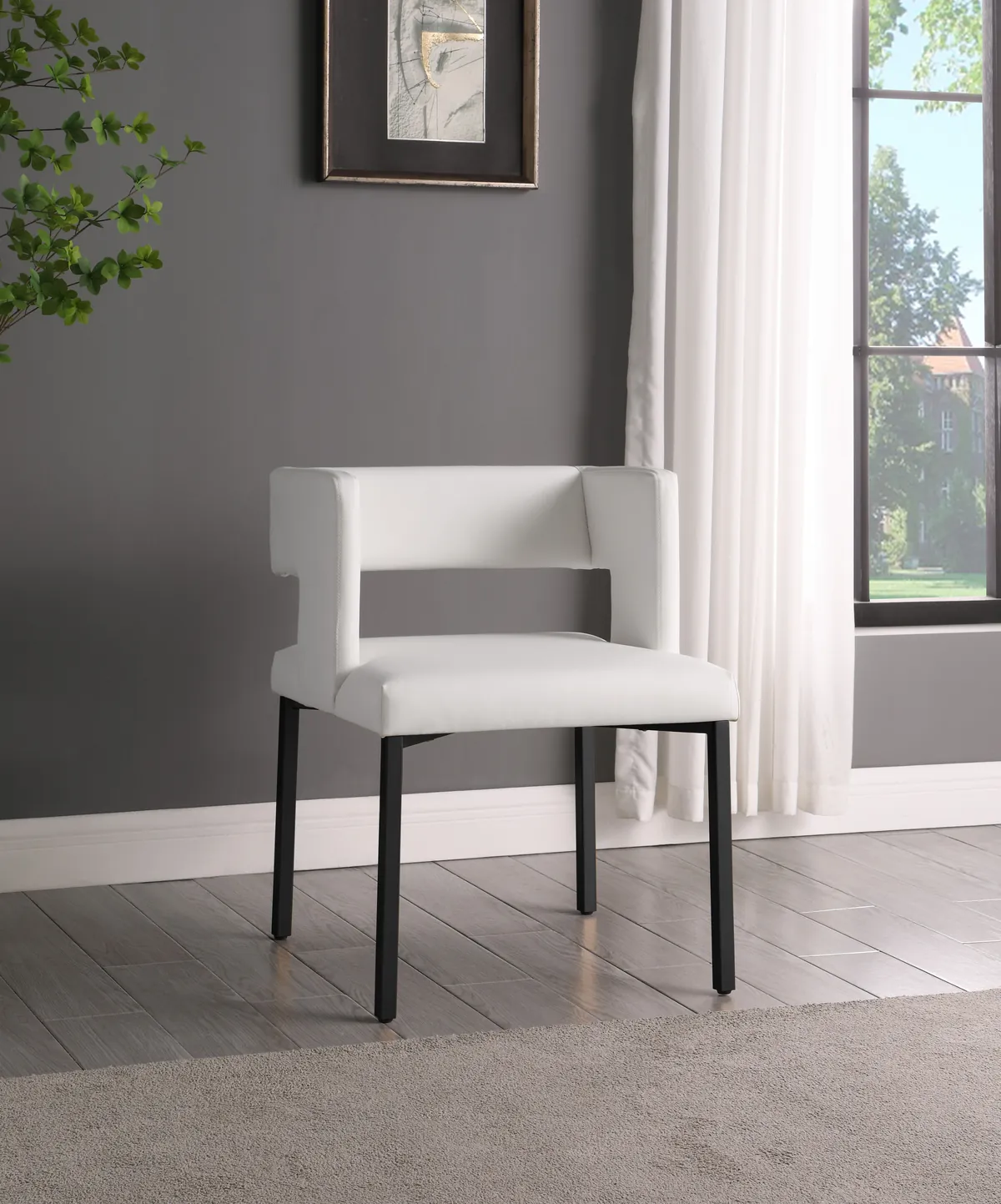 Caleb - Dining Chair (Set of 2) - White - View 2