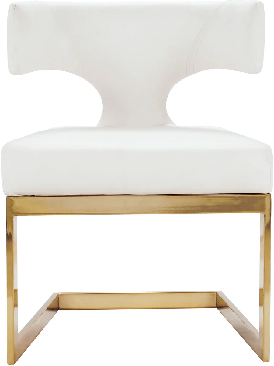 Alexandra - Dining Chair - White - Faux Leather