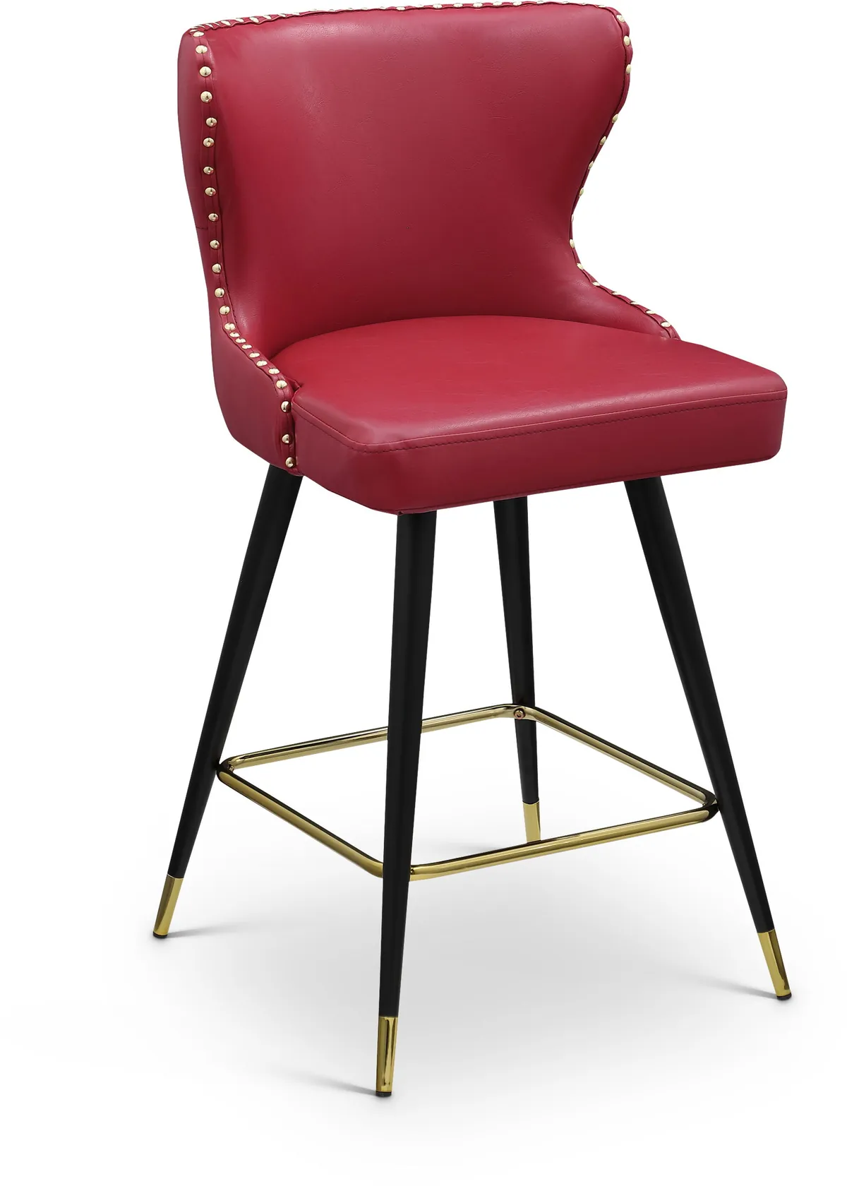 Hendrix - Counter Bar Stool (Set of 2) - Red