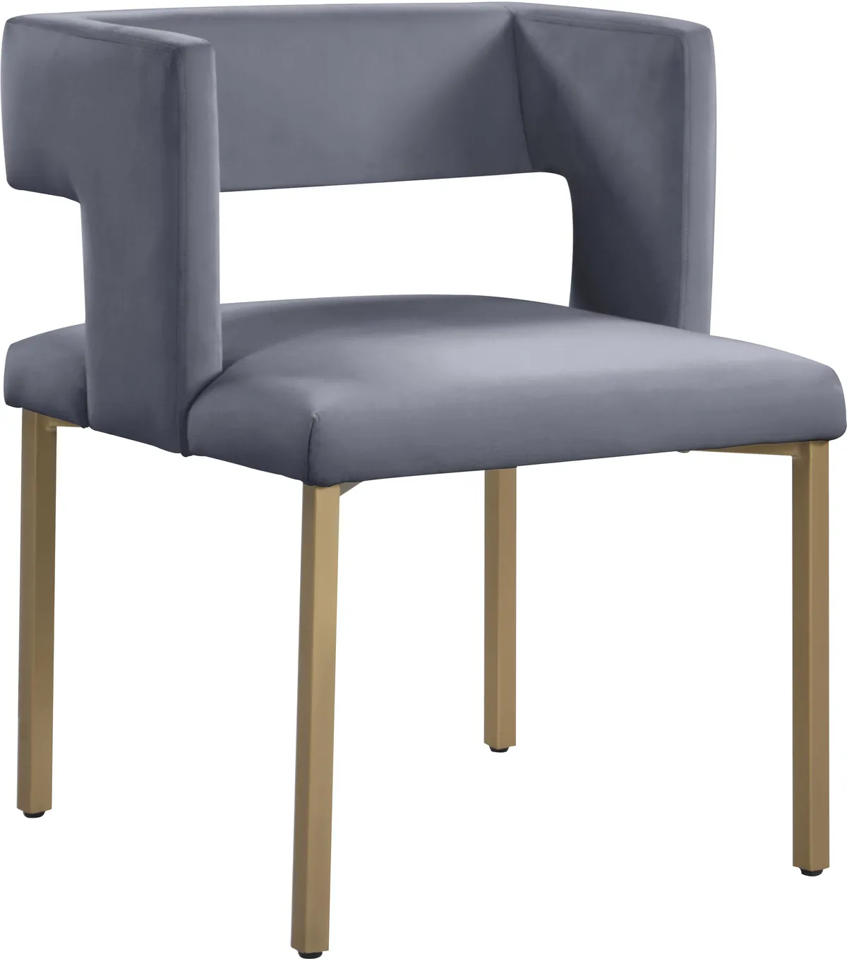 Caleb - Dining Chair (Set of 2) - Gray - Fabric