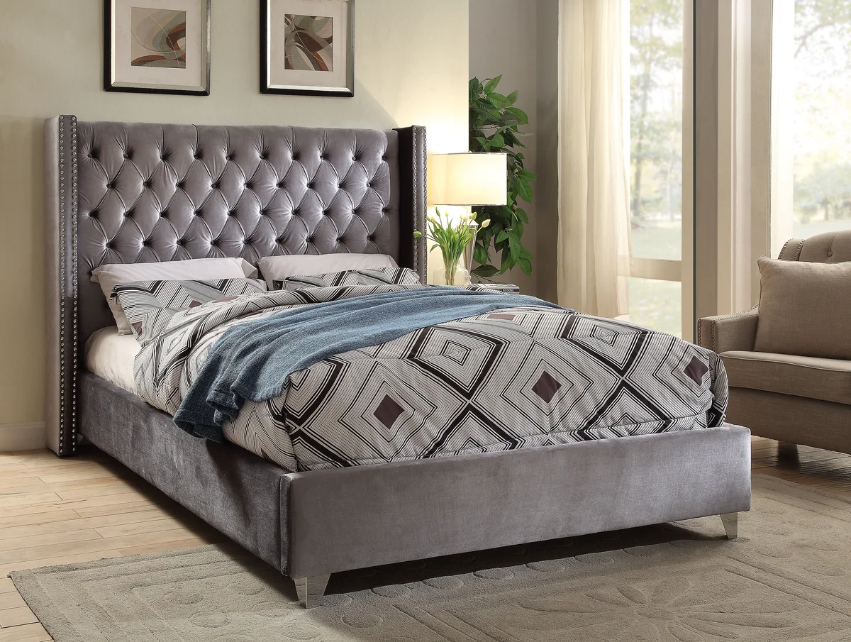 Aiden - King Bed - Gray - View 2
