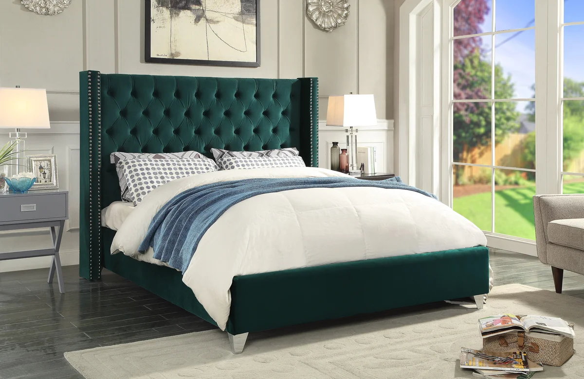 Aiden - Queen Bed - Green - View 2