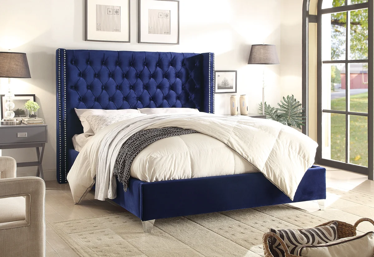 Aiden - King Bed - Navy - View 2