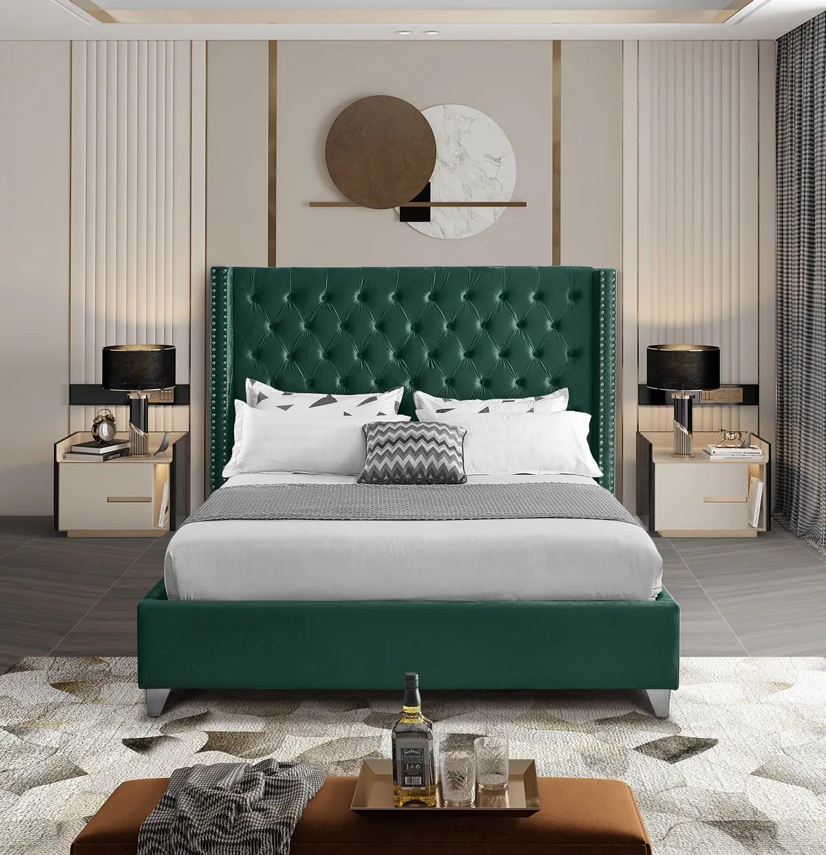 Aiden - King Bed - Green
