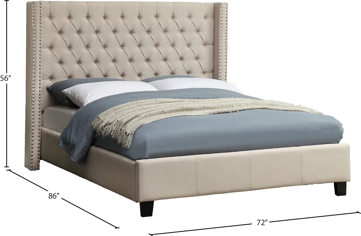Ashton - Queen Bed - Beige