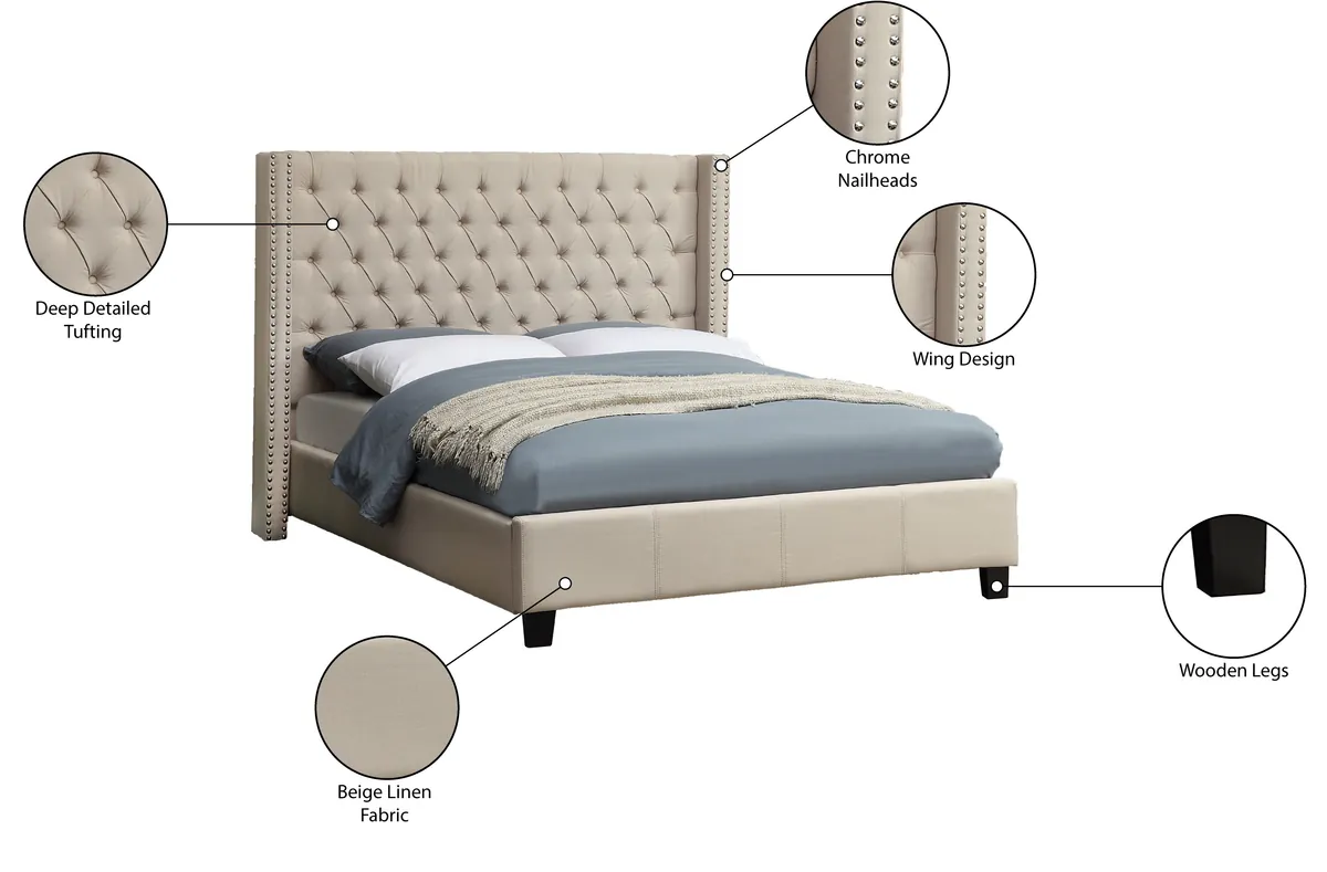Ashton - Queen Bed - Beige