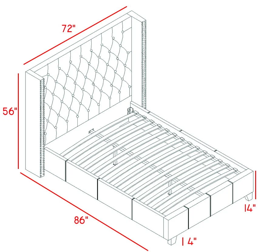 Ashton - Queen Bed - Gray