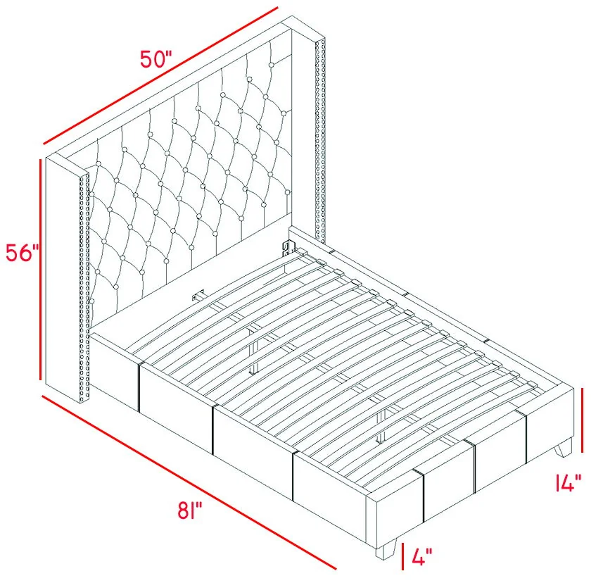 Ashton - Twin Bed - Beige