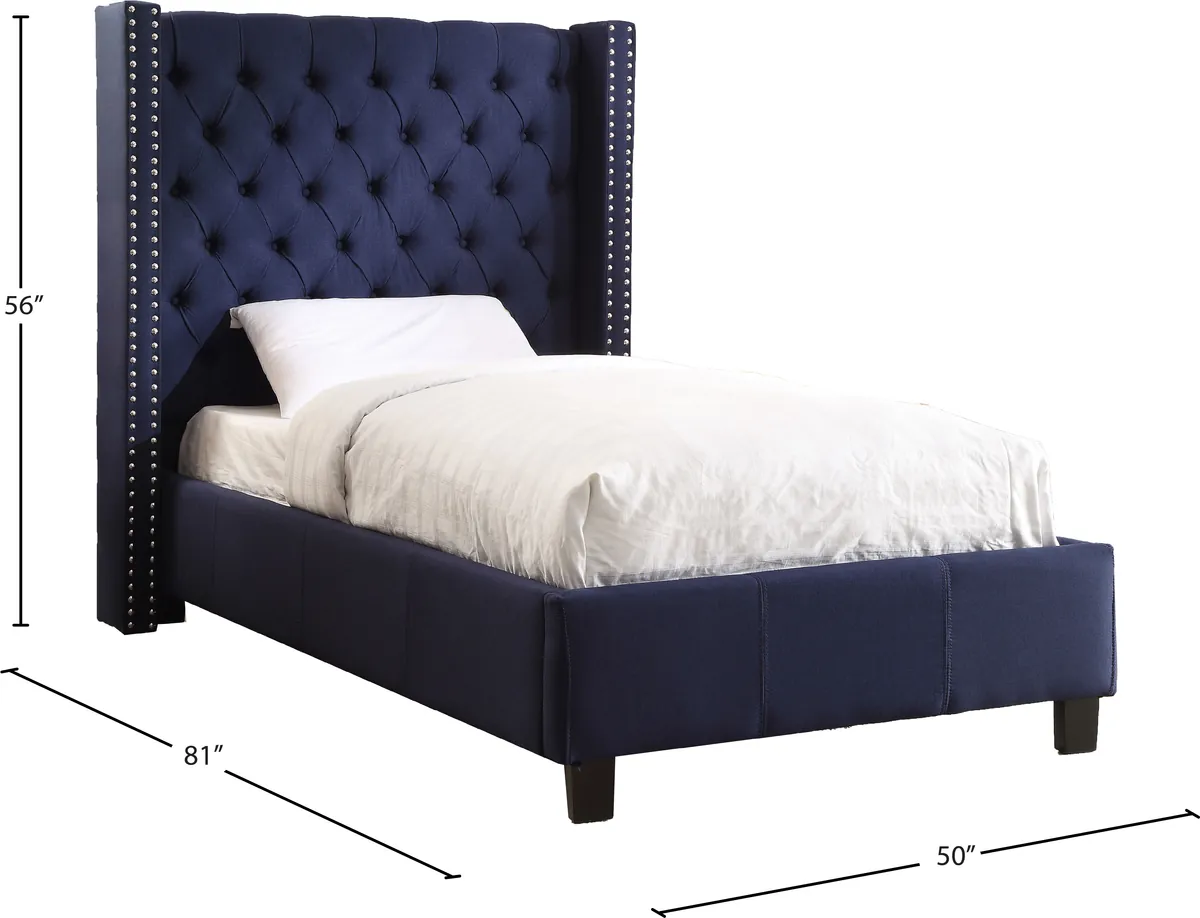 Ashton - Twin Bed - Navy