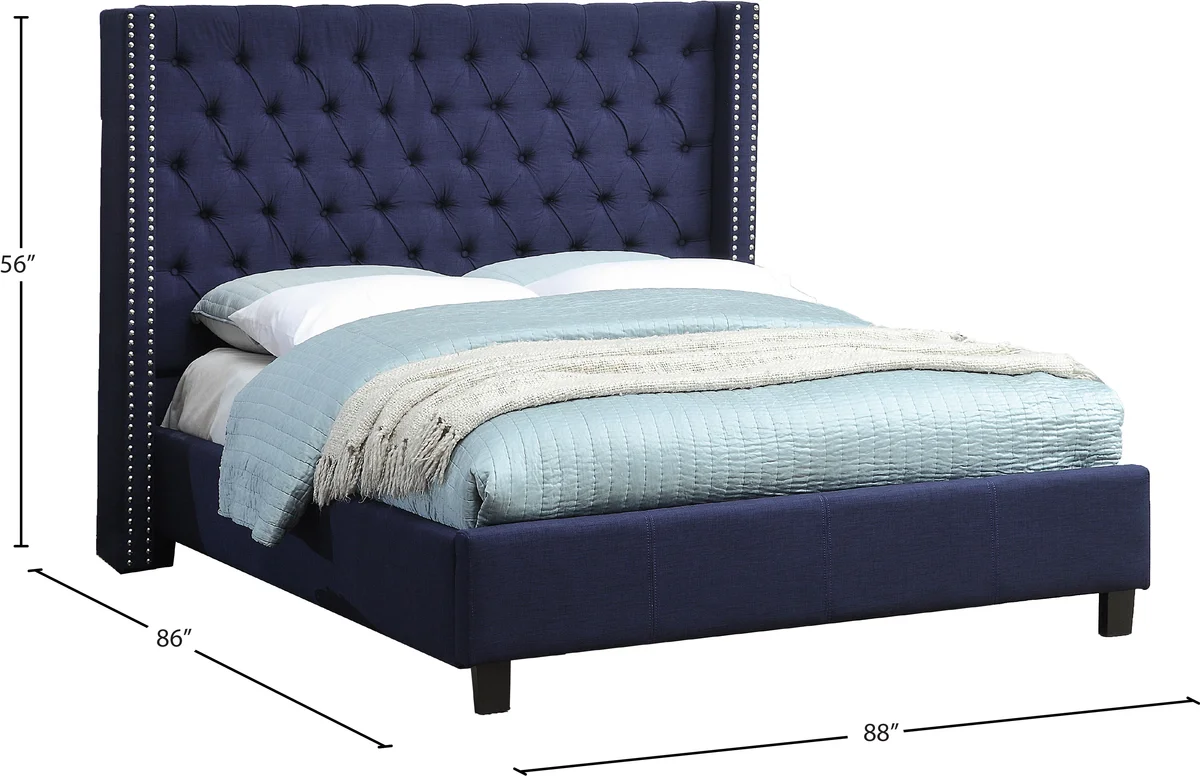 Ashton - King Bed - Navy