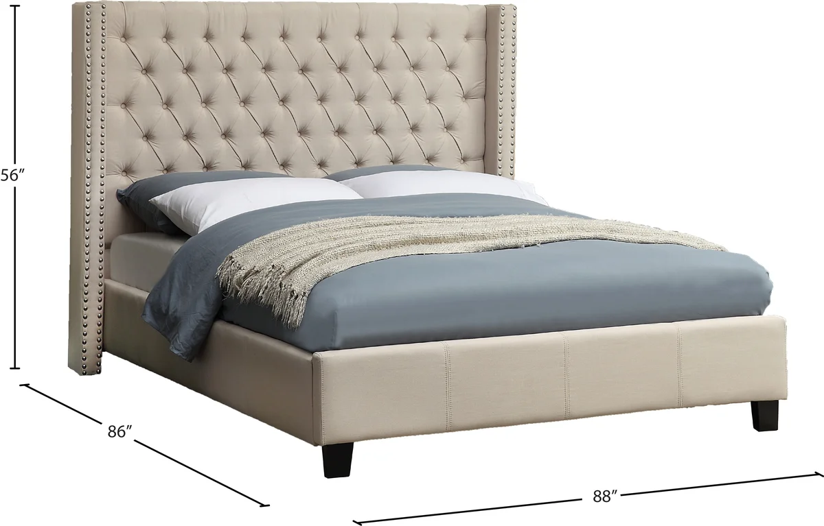 Ashton - King Bed - Beige
