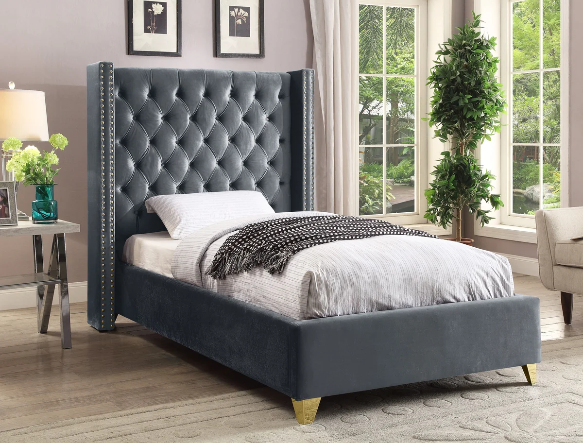 Barolo - Twin Bed - Gray - View 2