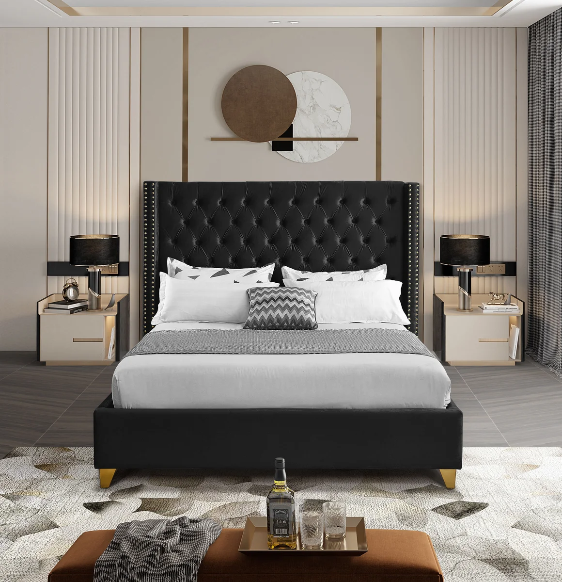 Barolo - Queen Bed - Black