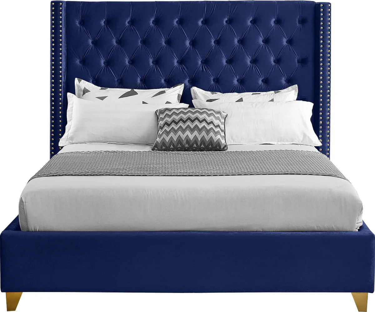 Barolo - Queen Bed - Navy