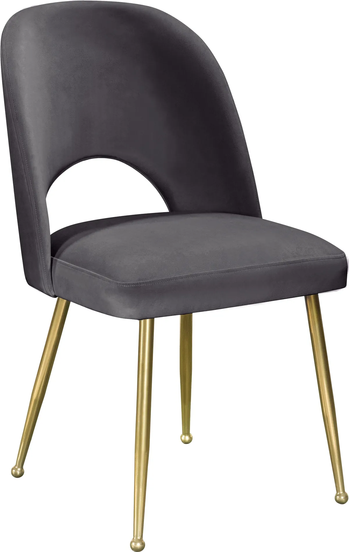 Logan - Velvet Dining Chair (Set of 2) - Gray