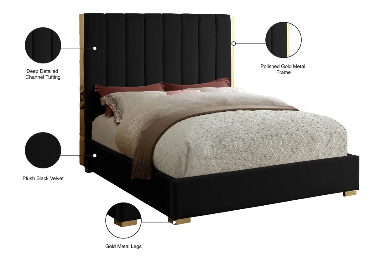 Becca - King Bed - Black