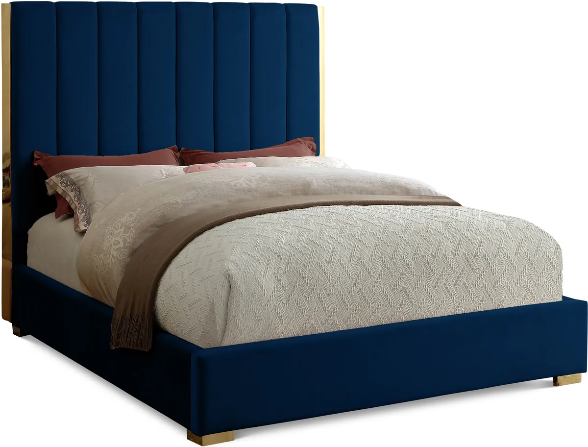 Becca - King Bed - Navy
