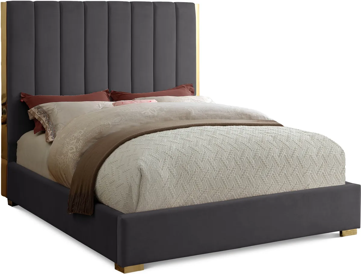 Becca - Queen Bed - Gray