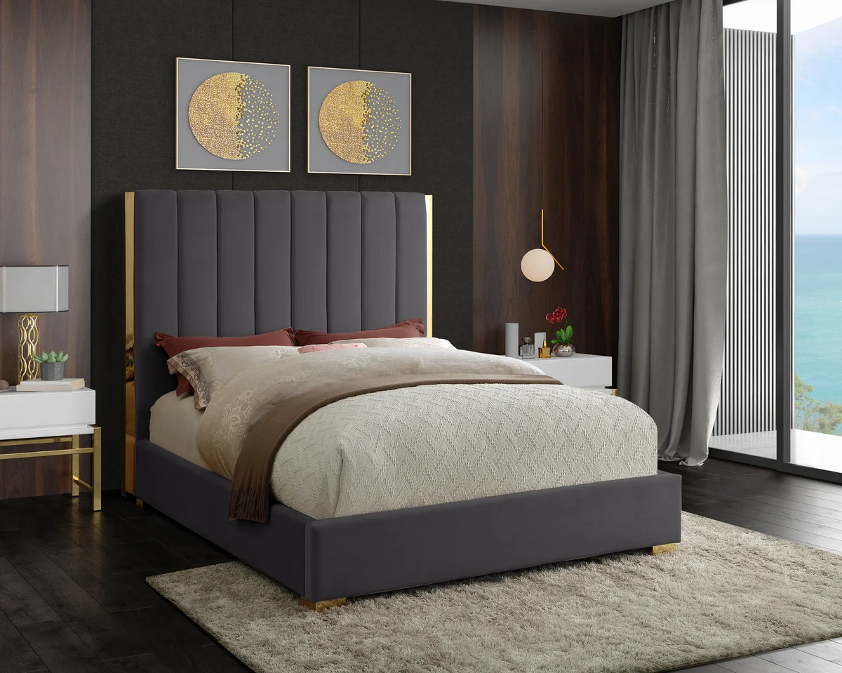Becca - King Bed - Gray - View 2