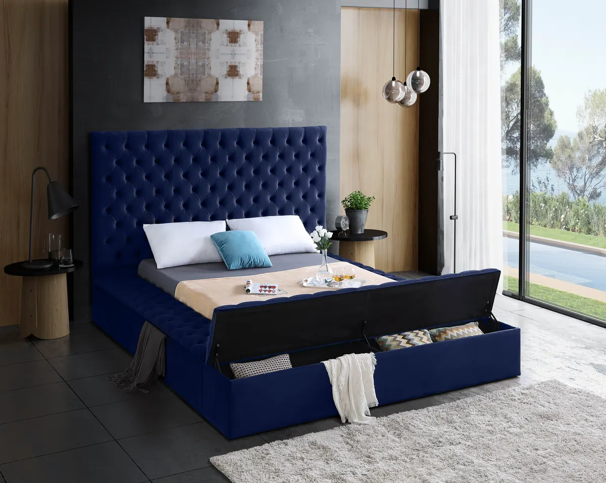 Bliss - King Bed - Navy