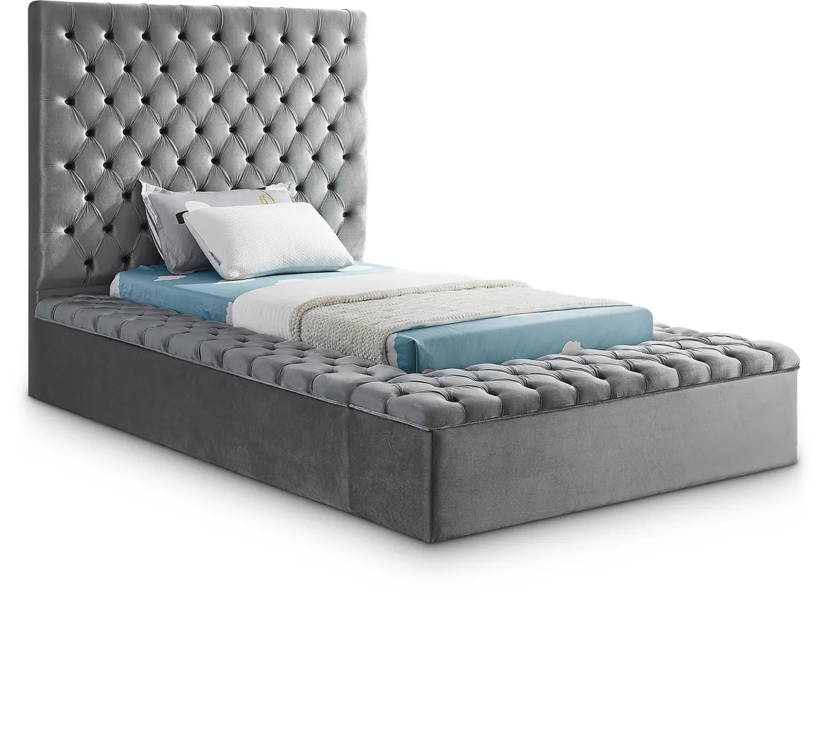 Bliss - Twin Bed - Gray