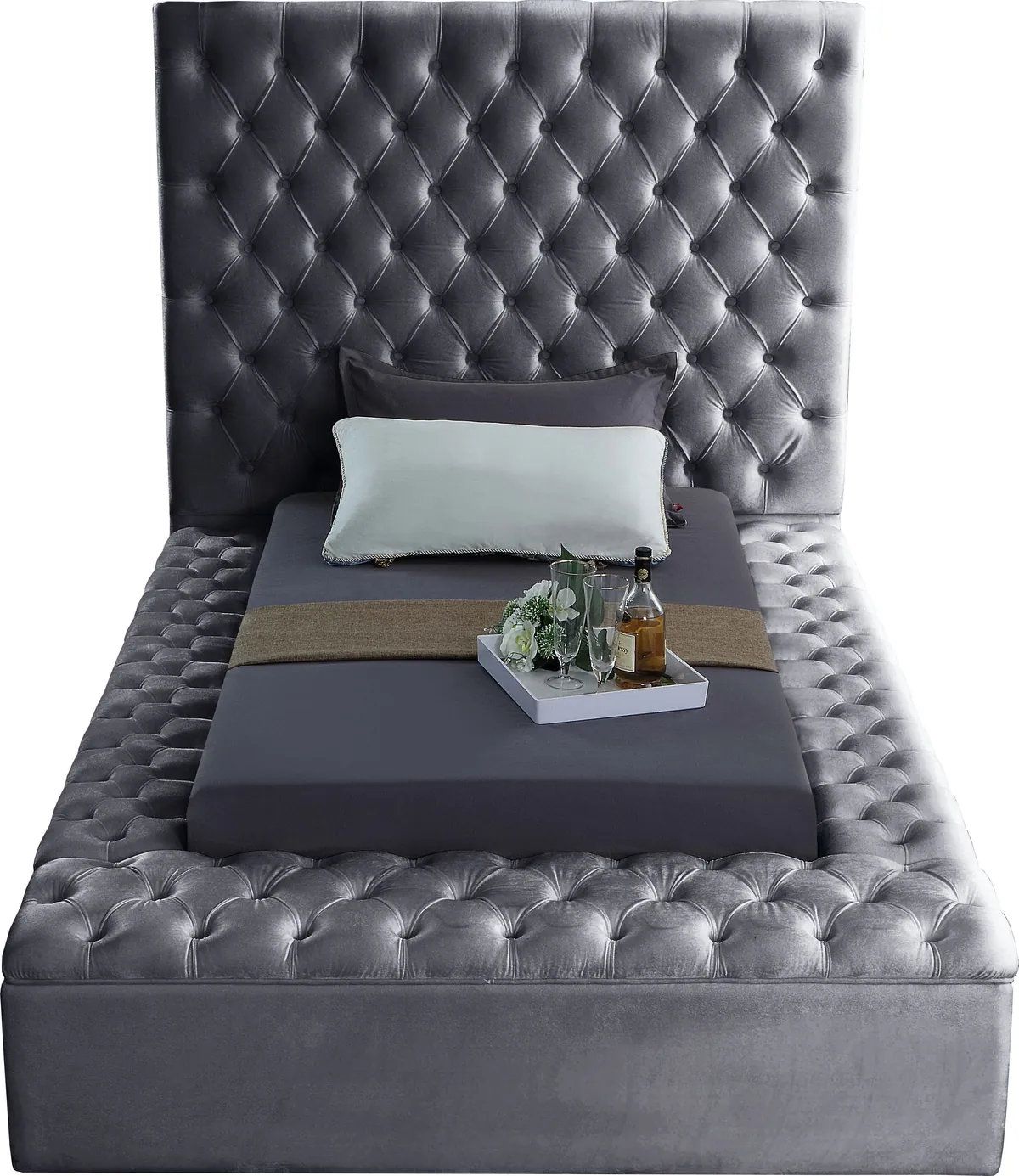 Bliss - Twin Bed - Gray