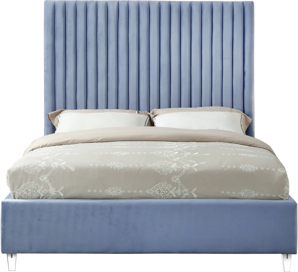 Candace - Queen Bed - Sky Blue - View 2
