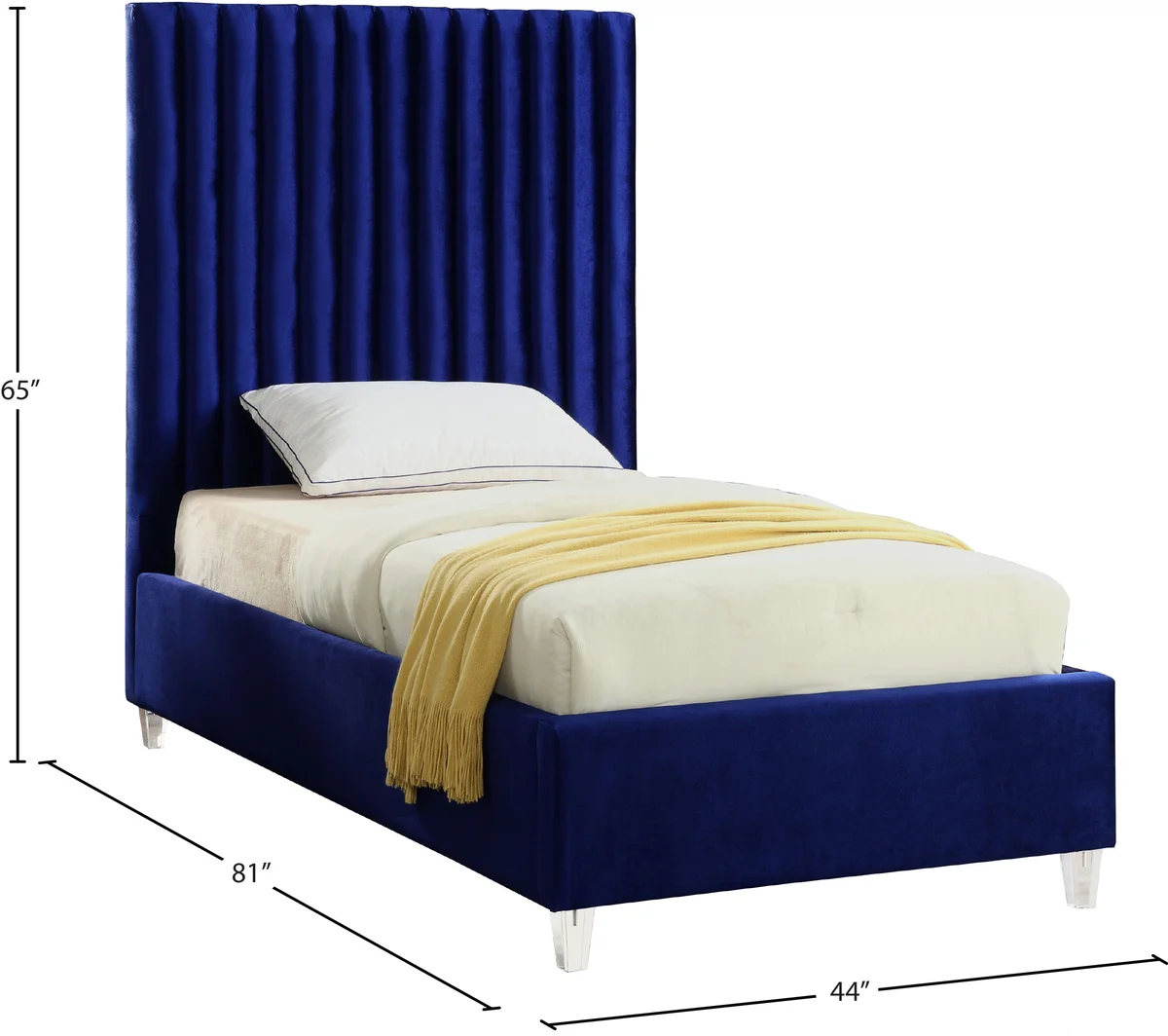 Candace - Twin Bed - Navy