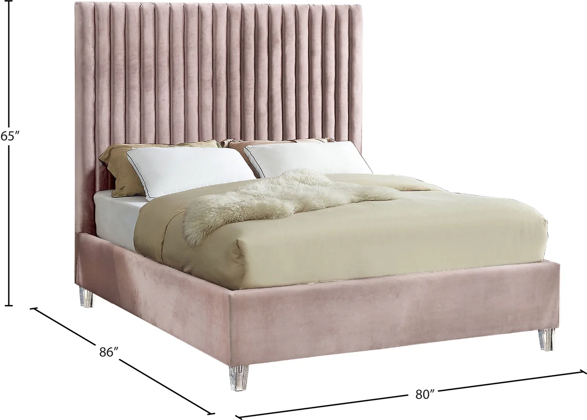 Candace - King Bed - Pink