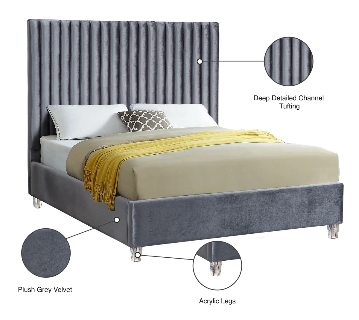 Candace - Full Bed - Gray