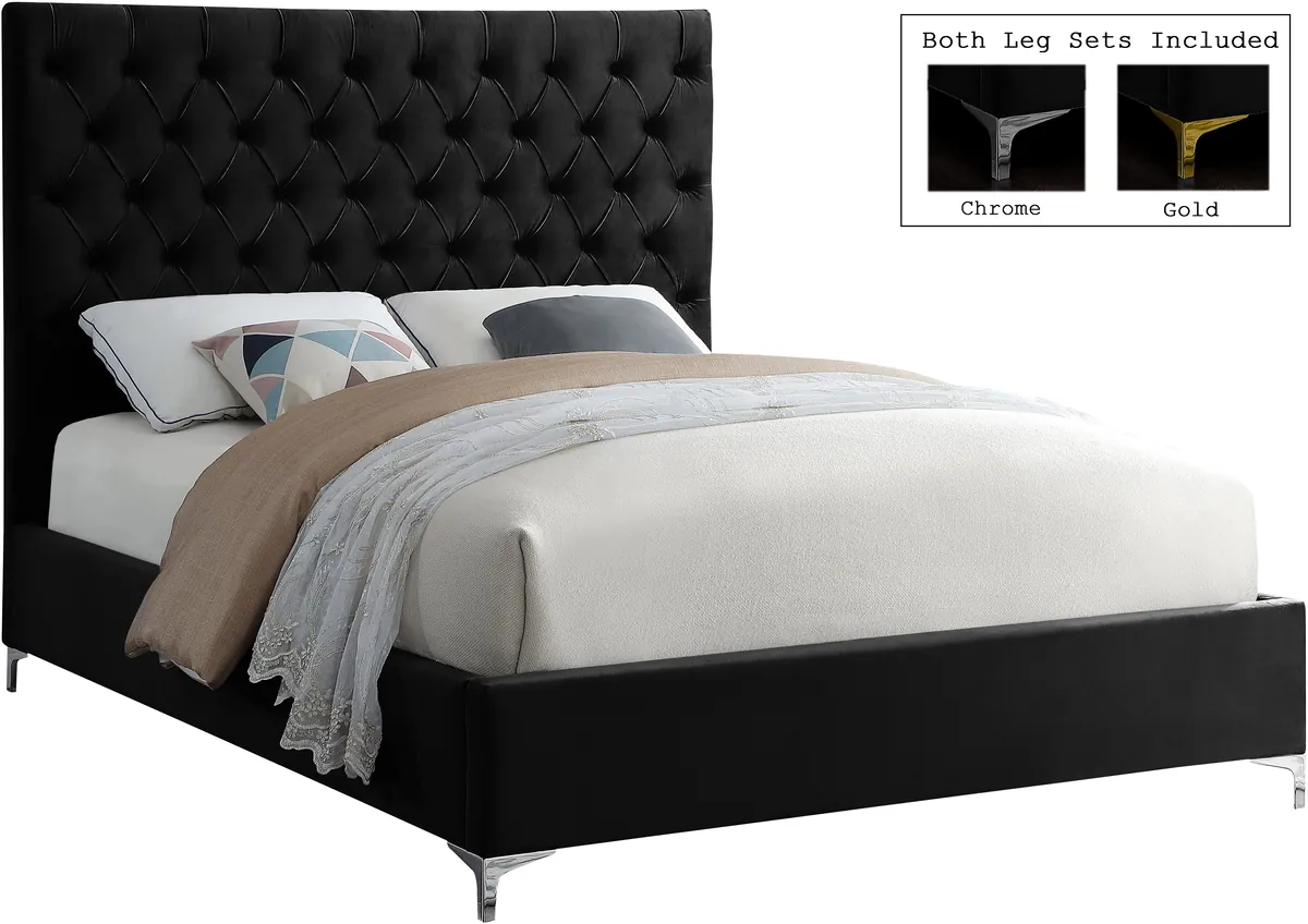 Cruz - Queen Bed - Black - View 2